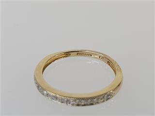 10K Yellow Gold APX 1/10 CTW Round Diamond Wedding Band Ring Sz 7